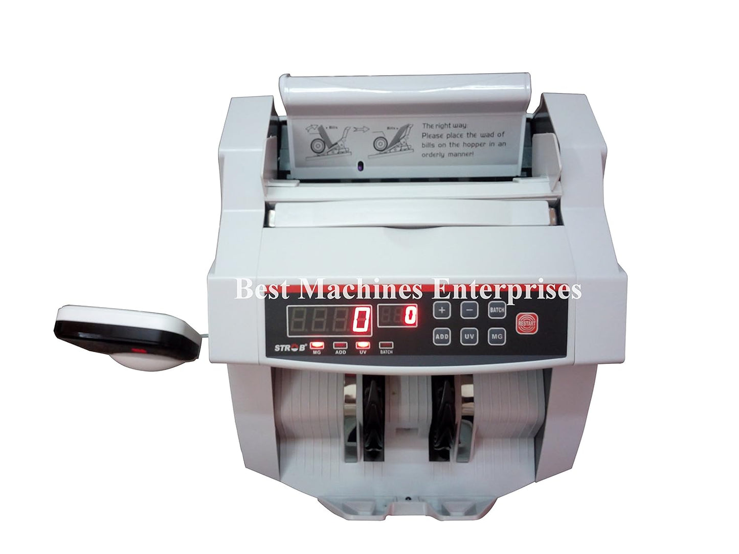 Strob 2800 Currency Counting Machine with Fake note detection. 1 Year Warranty (valid only if bought from bestmachines)