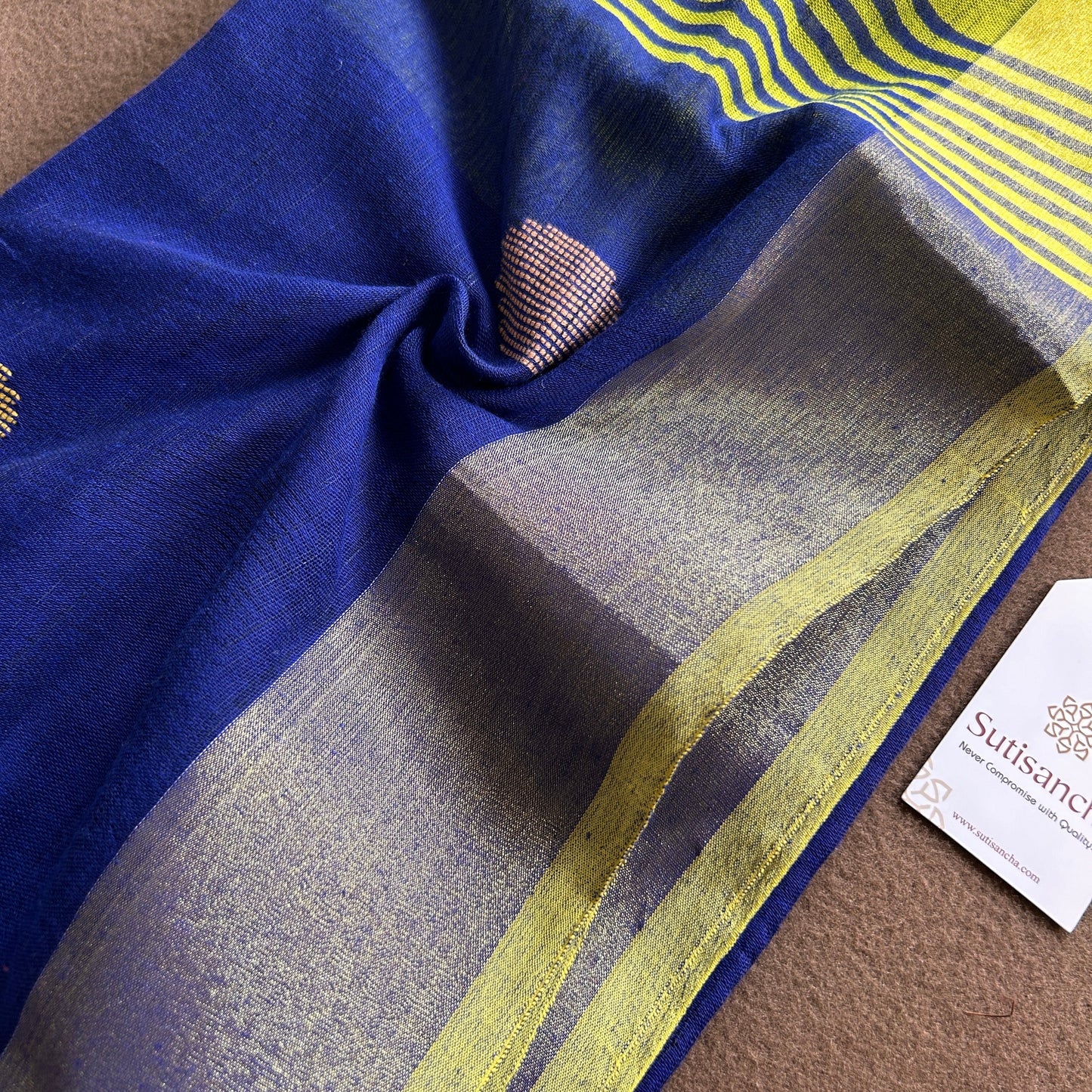 SutiSancha Woven Heritage Handloom Cotton Saree