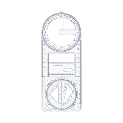 Jashgop Multifunctional Geometric Ruler Mathematics Drawing Template for Woodworking Style A | 1 Multifunctional Geometric Ruler.