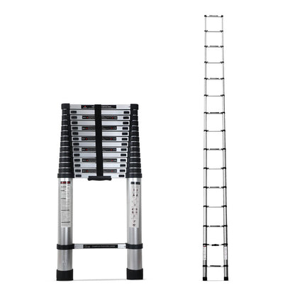 Corvids 3.2m (10.5 feet) Portable & Compact Aluminum Telescopic Ladder | 2-Year Warranty | EN131 Certified 11-Steps Foldable Multipurpose Step Ladder for Home & Outdoor use