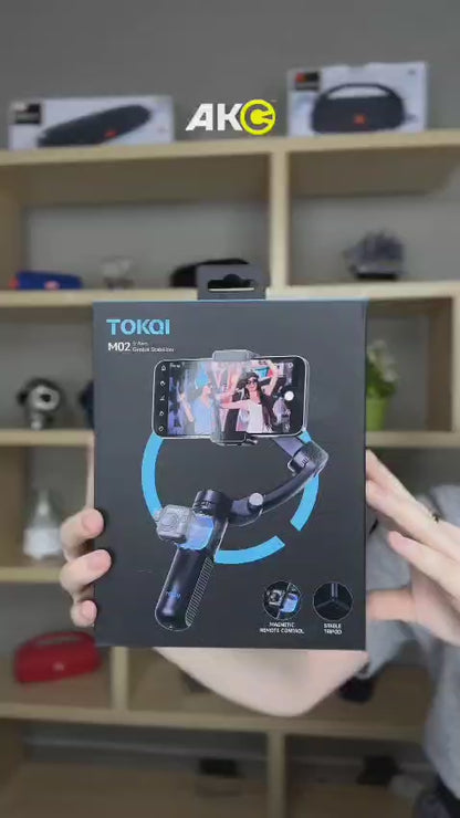 TOKQI M01 Handheld 3-Axis Gimbal Phone Holder Anti Shake Video Record Stabilizer for Xiaomi iPhone Cellphone Smartphone
